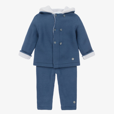 Artesania Granlei Baby Boys Blue Knitted Trousers Set