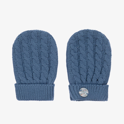 Artesania Granlei Babies' Blue Knitted Mittens