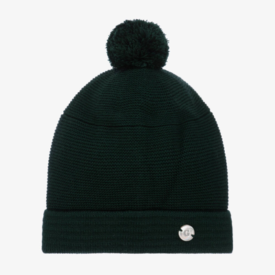 Artesania Granlei Dark Green Knitted Pom-pom Hat