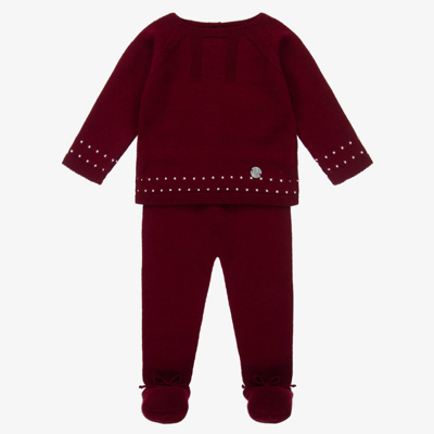 Artesania Granlei Red Knitted 2 Piece Babygrow