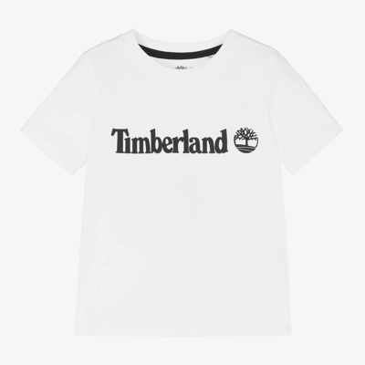 Timberland Kids' Boys White Organic Cotton T-shirt