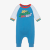 Marc Jacobs Logo-print Cotton Romper In Blue