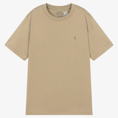 Ralph Lauren Teen Boys Beige Cotton Jersey T-shirt