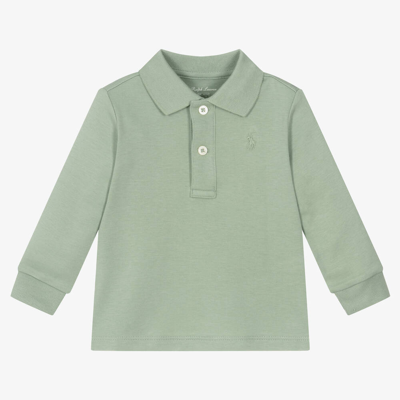 Ralph Lauren Baby Boys Green Cotton Polo Shirt