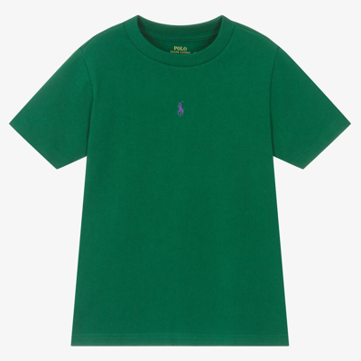 Ralph Lauren Kids' Boys Green Cotton T-shirt