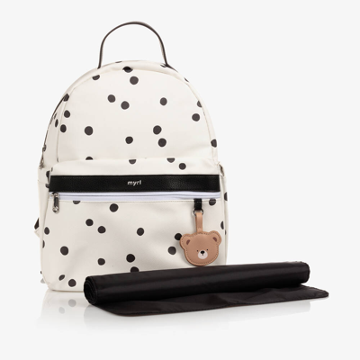 Mayoral Ivory Spot Changing Backpack (34cm) In White