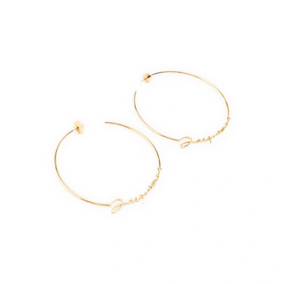 Jacquemus Les Creoles Gold-tone Hoop Earrings In Brass Woman