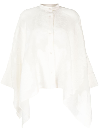 La Doublej Layered Laced Shirt In Weiss