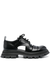 ALEXANDER MCQUEEN CUT-OUT LEATHER OXFORD SHOES