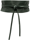 Furling By Giani High-waist Tie-fastening Belt In Green