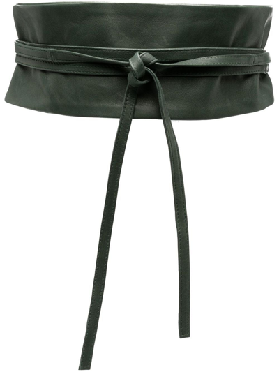 Furling By Giani High-waist Tie-fastening Belt In Green