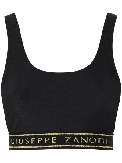 Giuseppe Zanotti Logo织带坦克背心 In Black