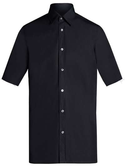 Maison Margiela Black Short Sleeve Cotton Shirt