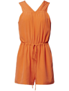 Equipment Lamara Silk Romper In Orange