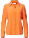 Equipment Leona Button-up Silk Shirt In Orange