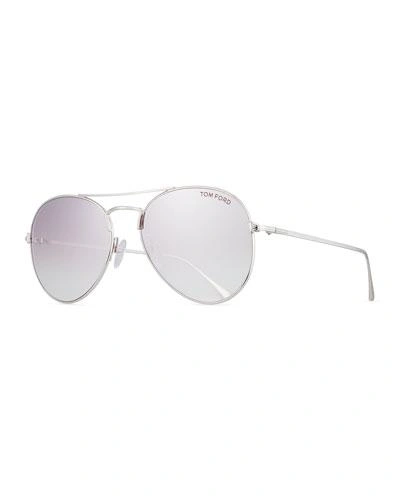 Tom Ford Ace Aviator Sunglasses, Rose Gold In Pink