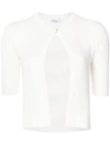 Akris Punto Short-sleeved Cropped Cardigan In White