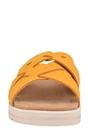 Easy Spirit Women's Star Strappy Slip-on Casual Sandals Women's Shoes In Sunflower Synthetic