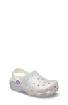 Crocs Girls  Classic Glitter Clog In Oyster