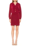 ALEXIA ADMOR AVRIL VELVET SHIRTDRESS