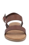 Journee Collection Lavine Slingback Flat Sandal In Brown