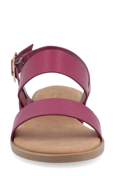 Journee Collection Womens Lavine Slingback Strap Flat Sandals In Purple