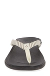 Olukai Ho Opio Flip Flop In Bone/ Stripe