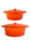 Berghoff Neo 4-piece Cast Iron Cookware In Orange