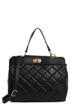 BADGLEY MISCHKA DIAMOND QUILTED TOTE BAG