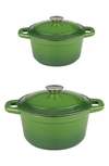Berghoff International Neo Cast Iron 4-piece Set In Green