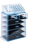Sorbus Makeup Storage Case Set In Blue