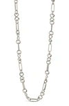 Sterling Forever Infinity Oval Link Chain Necklace In Silver