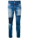 DSQUARED2 COOL GIRL CROPPED PATCH JEANS,S75LA0939S3034212134029