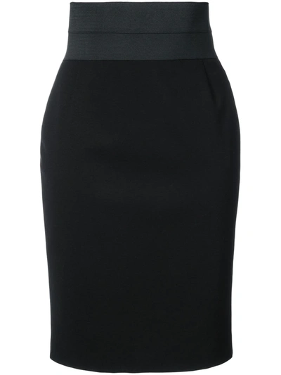 Akris Punto Essentials High-waist Pencil Skirt In Black