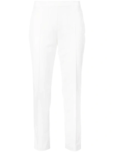 Akris Punto 'franca' Techno Cotton Blend Ankle Trousers In Cream