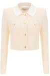 ALESSANDRA RICH ALESSANDRA RICH CROPPED JACKET IN TWEED BOUCLE