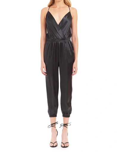 Amanda Uprichard Leah Silk Jumpsuit In Black