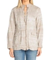 Johnny Was Bordi Satin Jacket In Antique In Silver