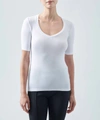 ATM ANTHONY THOMAS MELILLO MODAL RIB SHORT SLEEVE V-NECK TEE IN WHITE