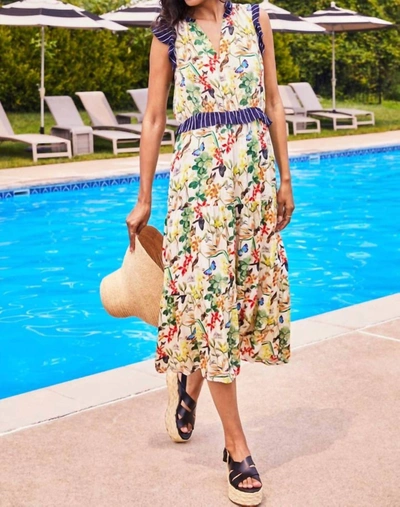 Ecru Larson Ruffle Tiered Dress In Bird Of Paradise In Nocolor