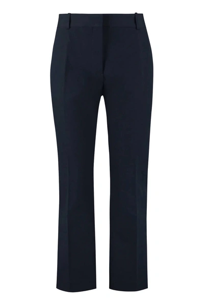 Frame Le Crop Mini Boot Trouser In Navy In Blue