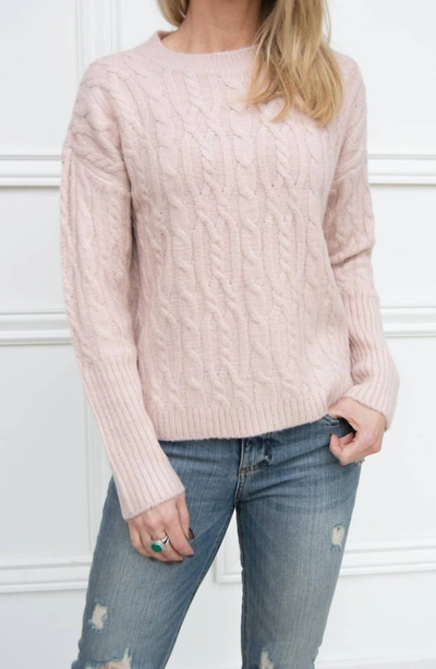Rd Style Cloud Cable Knit Sweater In Light Pink