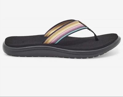 Teva Voya Flip Sandal In Antiguous Black Multi