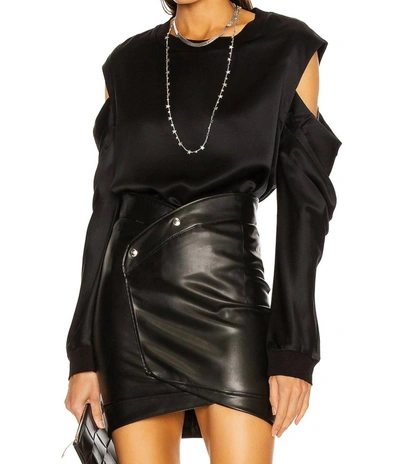 Rta Silk Capucine Top In Black