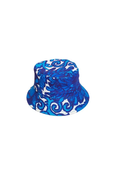La Doublej Bucket Hat Stitched In Blue