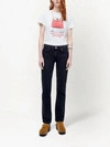 Re/done 90s Distressed High-rise Straight Jeans In Black