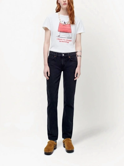 Re/done 70s Low-rise Straight-leg Jeans In Black