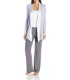 PJ HARLOW SHELBY SATIN TRIMMED ROBE WITH POCKETS IN LAVENDER