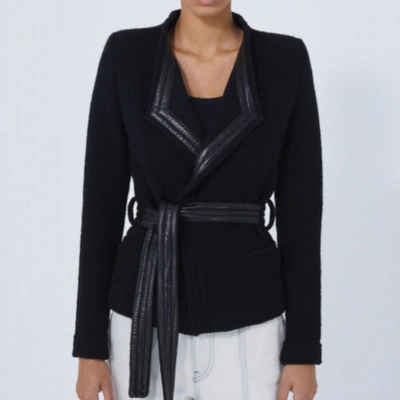 Iro Awa Belted Wool Jacket In Black