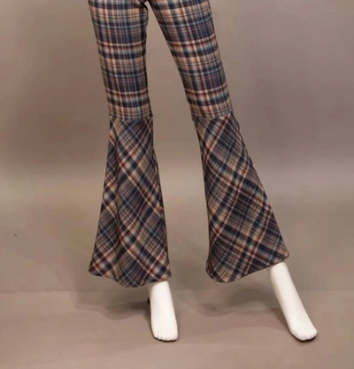 Samuel Dong Flare Pant In Checks In Multi